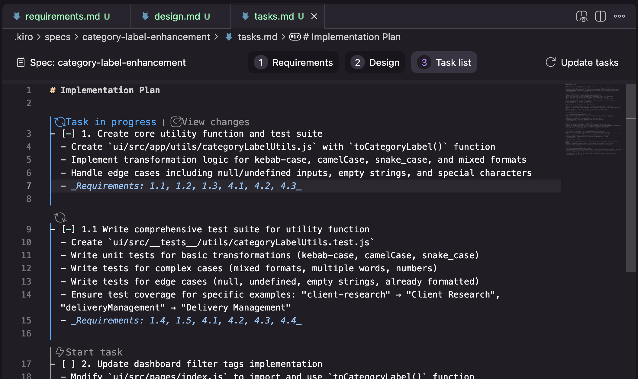 Kiro Tasks Example