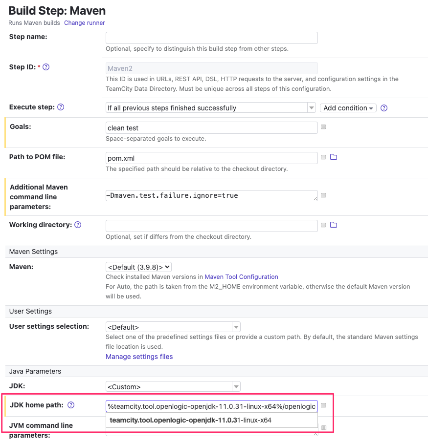 Custom JDK Home Path
